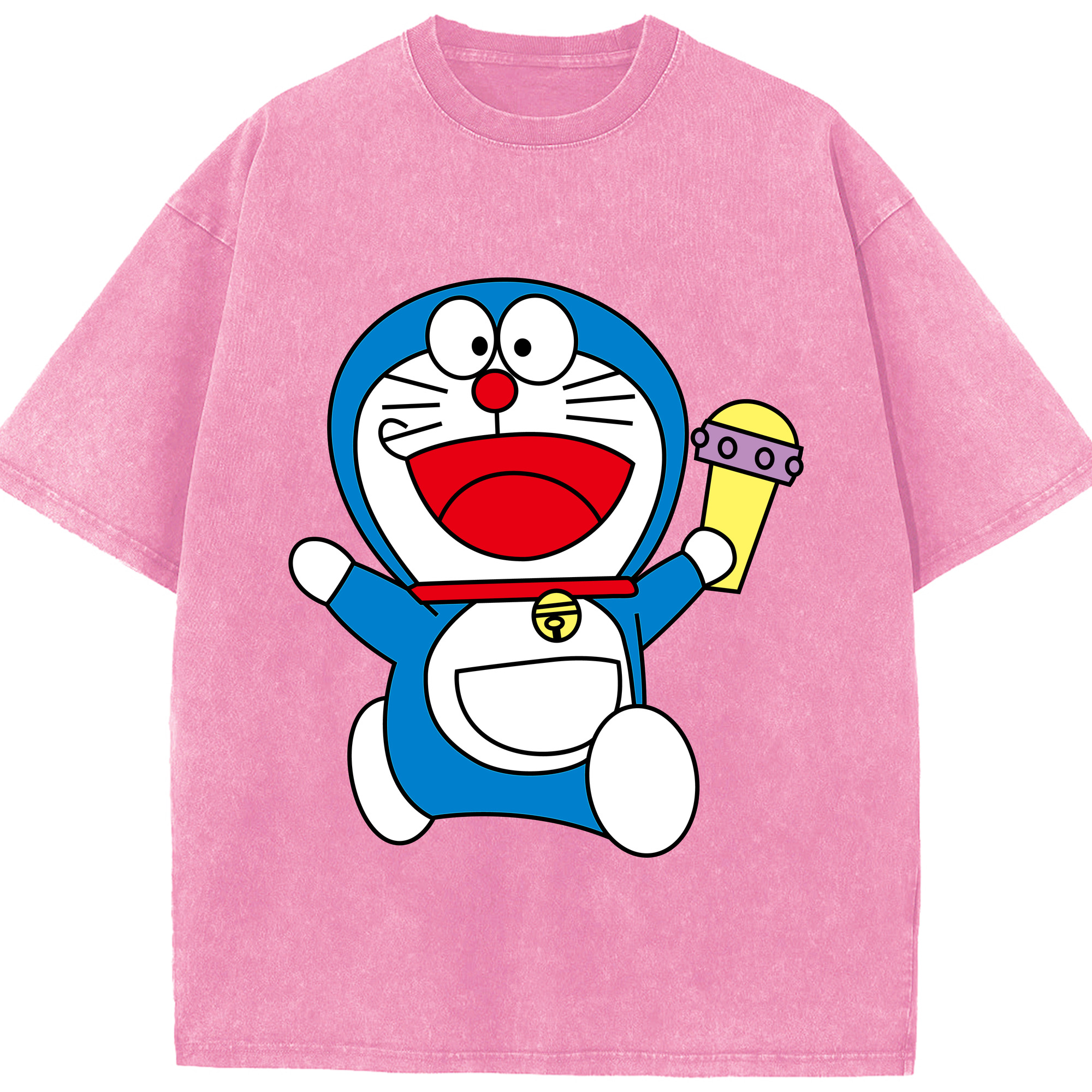 （画像用） ドラえもん Doraemon 綿100% ヴィンテージ風 半袖Tシャツ（フロントプリント）